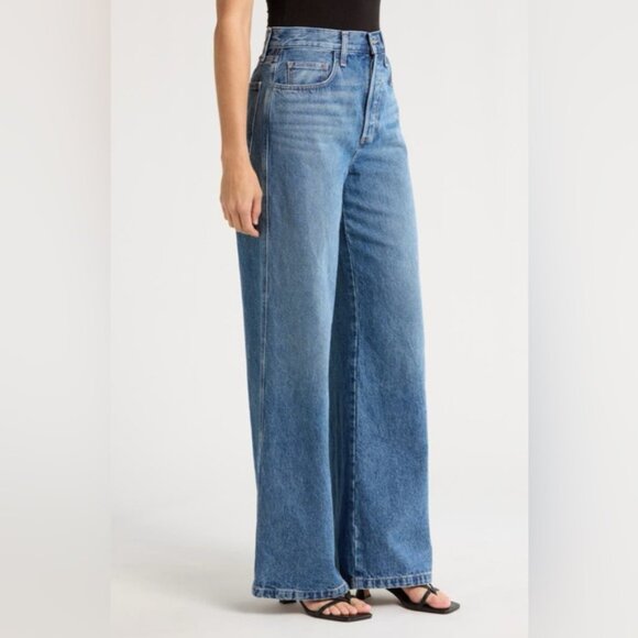 Favorite Daughter Jeans The Masha High Waist Wide Leg Long Beach Everyday 25 - Picture 4 of 14